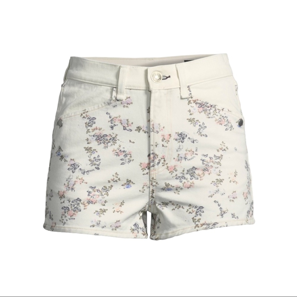 NWT RAG & BONE Ellie Floral print Denim Shorts - Picture 9 of 16